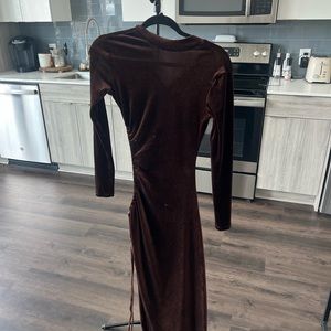 Brown velvet dress - never worn
